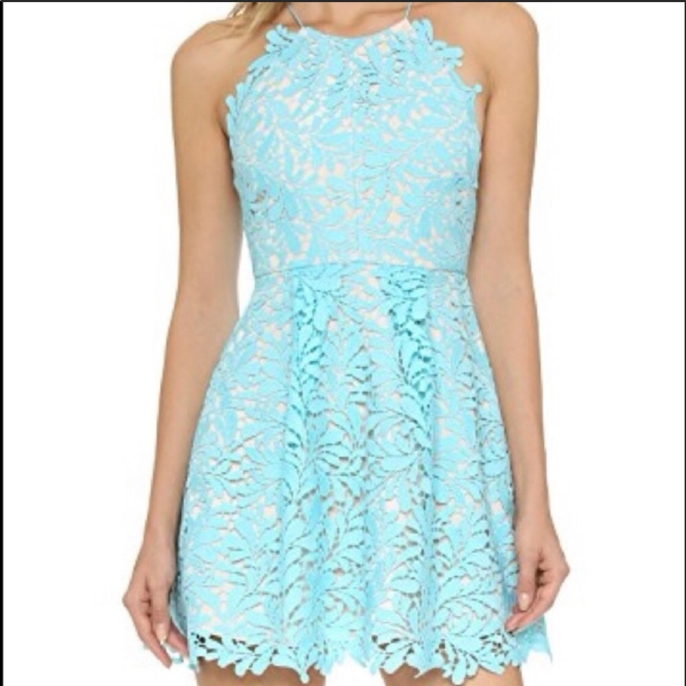 Stylestalker Aqua Lace Dress